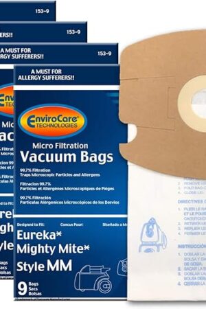 Envirocare Replacement Micro Filtration Vacuum Cleaner Dust Bags made to fit Eureka Style MM 60297A Style-10. Replaces Part# 60295C (Mighty Mite Vacuums) 36 pack