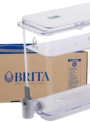 Brita UltraMax Large Water Dispenser with 1 BritaPlus Filter, 27 Cup, White (Package May Vary)