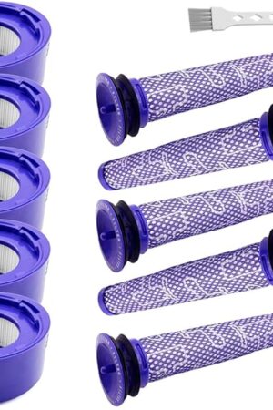 5 Pre-Filters & 5 Post-Filters Compatible With Dyson V7, V8 - Vacuum Cleaner Replacement Parts - Filter Set of by Apex Essentials