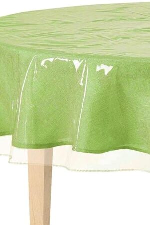 BNYD Clear Plastic Tablecloth Protector, Table Cloth Vinyl (70" Round)