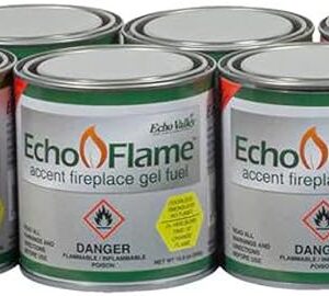 Echo Valley EchoFlame Gel-Fuel for Indoor/Outdoor Fireplaces (Pack of 6)