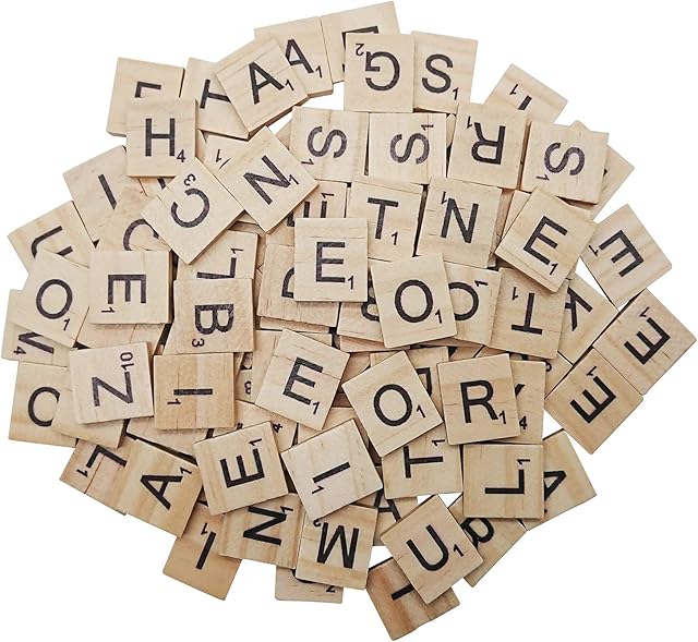 The 300PCS Wooden Tiles, Letters for Crafts, Making Alphabet Coasters.