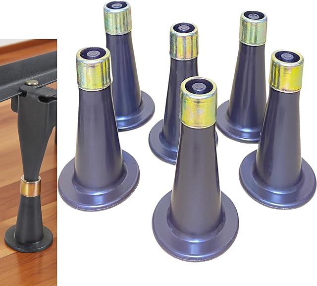 6PCS Heavy Duty Bed Frame Legs. Plastic Replacement Bed Frame Feet to Replace Wheels. Easy to Install, Prevent Sliding & Protect Floor
