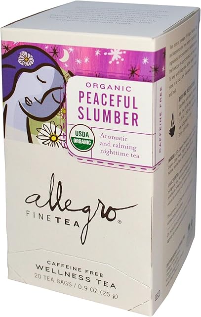 Allegro Tea, Organic Peaceful Slumber Tea Bags, 20 ct