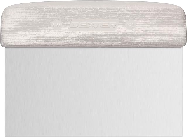 Dexter-Russell - Sani-Safe 19783 6" x 3" White Dough Cutter/Scraper with Polypropylene Handle