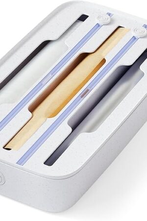 YouCopia StoraRoll Wrap Dispenser, 3-in-1, Drawer Organizer for Foil, Plastic Wrap, Parchment and Wax Paper with Safety Cutters and Labels for Kitchen Organization