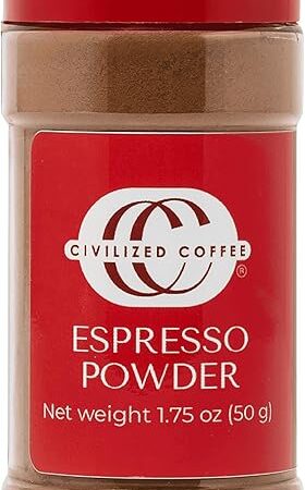 Civilized Coffee Espresso Coffee Powder for Baking & Smoothies, Non-GMO Colombian Coffee, Medium Roast, Fine ground (1.75 oz) (1)