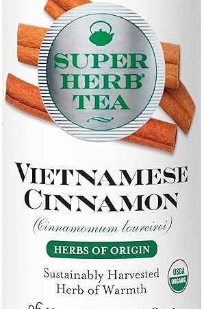 The Republic of Tea — Organic Vietnamese Cinnamon SuperHerb Tea Tin, 36 Herbal Tea Bags, Naturally Caffeine-Free Herbs of Origin