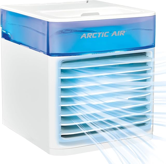Arctic Air Pure Chill Deluxe Evaporative Air Cooler - Powerful, Quiet, Lightweight And Portable Space Cooler With Hydro-Chill Technology For Bedroom, Office, Living Room & More