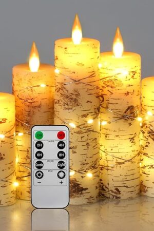 Da by LED Candles Recessed String Candles Set of 5
