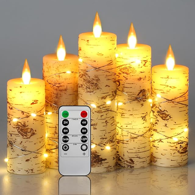 Da by LED Candles Recessed String Candles Set of 5