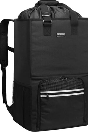 Vorspack Laundry Bag Backpack - Extra Large Laundry Bags with Shoulder Straps Heavy-duty 2 in 1 Laundry Hamper Basket for College Dorm Camp Laundromat Room Essentials - Black