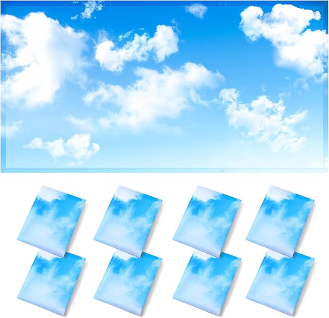 8 Pcs Fluorescent Light Covers - 4 x 2 Feet Covers for Ceiling Lights, Magnetic Light Filters for Classroom, Office, Hospitals, Home
