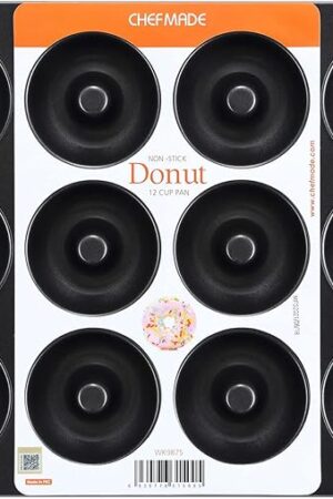 CHEFMADE Nonstick Donut Pan, 12 Cavity Ring Doughnut Baking Pan