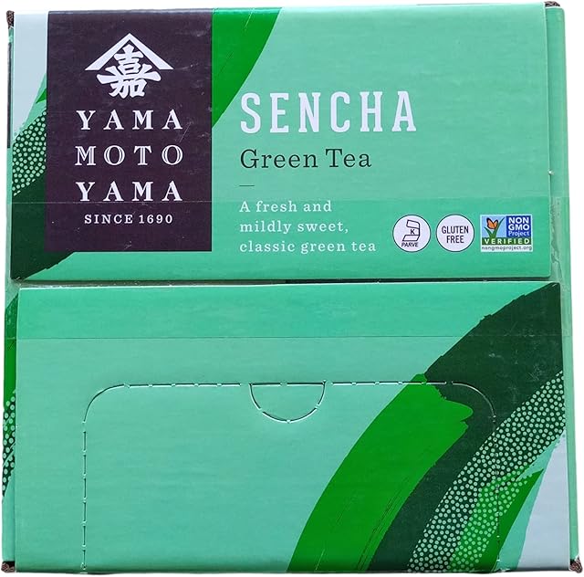 Yamamotoyama Sencha Green Tea Bags, Value Pack, 90 Tea Bag Count, Caffeinated