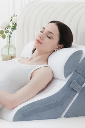 3PCS Bed Wedge Pillow for Sleeping, 20-in-1 Adjustable Memory Foam Pillow Wedge for Back Leg Pain Relief, 23" Wide Wedge Pillow for After Surgery, Acid Reflux, Snoring, Back Pain
