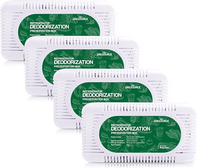 4 Pack Fridge Deodorizer, Refrigerator and Freezer Deodorizer, Unscented for Freezers, for Coolers, for Closet, for Trash Can