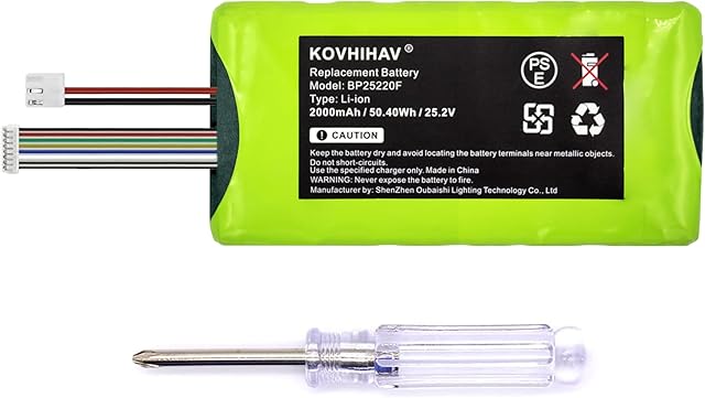 BP25220F Vacuum Battery for NEC180 NEC185 25.2V Li-ion 2000mAh