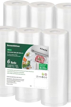 Bonsenkitchen VB3211 Commercial Grade Vacuum Sealer Rolls Bags