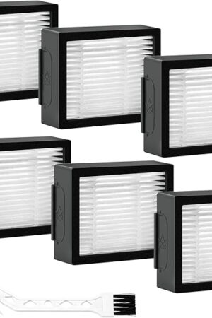 6 Pack Roomba Filters Fit for i-Robot Roomba I J E Series E5 E6 E7 i3 i3+ i4 i6 i6+ i7 i7+ i8 i8+ j7 j7+ Robot Vacuum Cleaners High-Efficiency Filter with 1 Cleaning Brush by Puxyblue