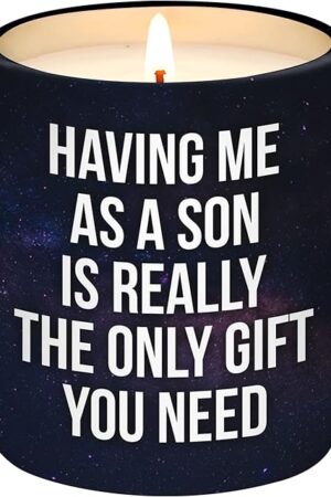 Birthday Gifts for Mom from Son - Mom Birthday Gifts from Son - Moms Gift Ideas from Son - Mother Gift, Funny mom Candle, 10 Oz Jar Lemongrass Scent