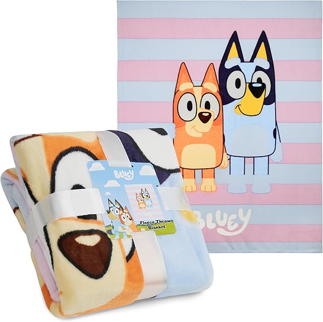 Bluey Fleece Bed Blanket 59 x 51 Inches