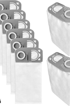8 Pack HEPA Vacuum Cleaner Bags for Riccar R25 Series R25S, R25D, R25P Upright Series Vacuums Cleaner, 5-Filtration Layers for Maximum Dust Trap