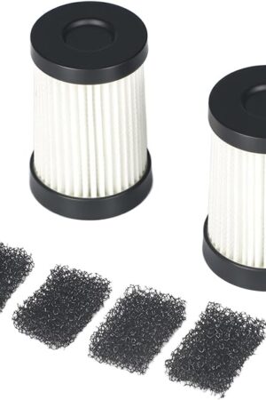 2-Pack HEPA Replacement Filters for FEPPO Mattress Vacuum Cleaner - High-Efficiency Filtration System, Ultrafine Particle Capture & Airflow Optimization (Model LW-P1012)