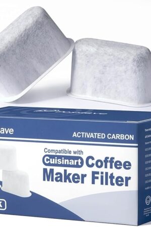 12 Pack Cuisinart Compatible Coffee Filter Replacement by Possiave - Charcoal Water Filter for Cuisinart - Fits all Cuisinart Coffee Machines