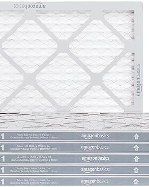Amazon Basics 14x20x1 Air Filter 6 Pack, MERV 8 AC Furnace Filters (Actual Size: 13.75" x 19.75" x 0.75")