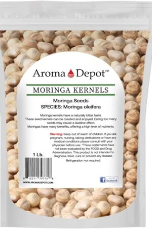 1 lb Moringa Seeds KERNEL Shelled Clean 100% Natural, Raw Superfood Nutritional, Rich in Vitamins, Edible Seeds, Protein, Minerals, Potassium. (APX 1550-1700 Kernels)