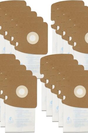 20 Pack Replacement Filtration MM Paper Vacuum Cleaner Bags Compatible with Eureka & Sanitaire Style MM 3670 3680 60295, 60295A, 60295B 60295C, 60296 & 60297A. Replaces Part# 60295C