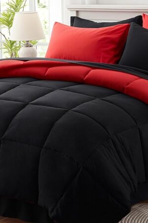Anluoer Queen Comforter Set Reversible Lightweight Bed in a Bag Bedding Set