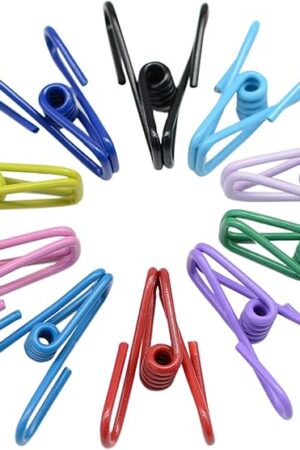 30 Pcs 2 Inch 10 Different Random Colors Chip Clips, PVC Coating High Elasticity Strength Clothes Pins, Food Clips and Bag Clips