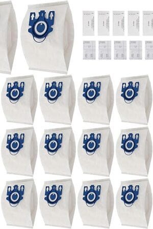 20 Pack 3D Airclean Vacuum Bags, Replacement for Miele AirClean 3D Efficiency Dust Bag,Miele Classic C1 Complete C1 C2 C3 S227 S240 S270 S400 S400i-S456i S2 S5 S8 Series Vacuum 6 sets AirClean Filters