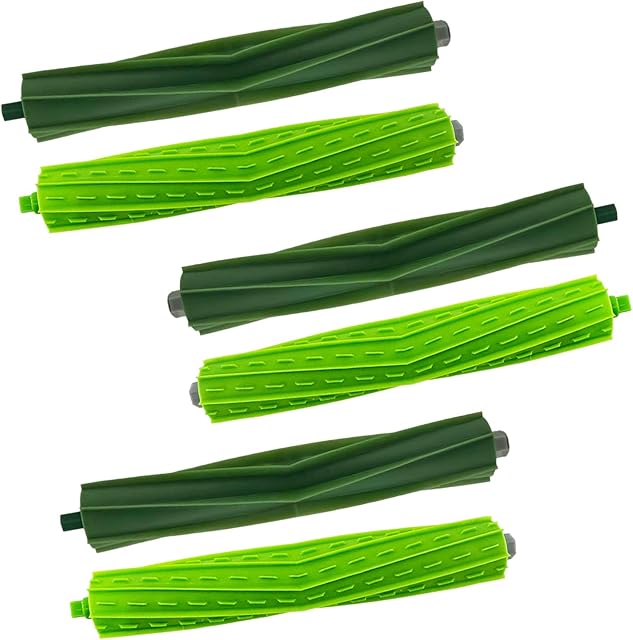 3 Sets of Rubber Roller Brushes Replacement Brush Compatible for iRobot Roomba E & I & J Series e5 e6 e7, i8 i8+ i7 i7+ i6 i6+ i4 i4+ i3 i3+ i1 i1+ i2, j7 j7+J8/J8 Vacuum Cleaner