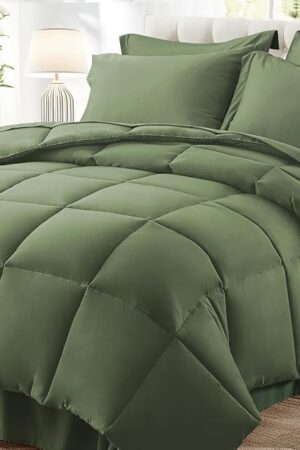 Zzlpp Queen Comforter Set Bed in a Bag Bedding Set