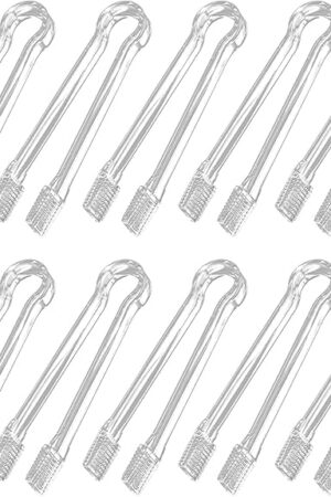10 Pcs Plastic Buffet Serving Tongs, Clear Kitchen Tongs Mini Serving Utensil Tongs for Food Ice Salad Buffet Barbecue Cookies, 6.3 Inches