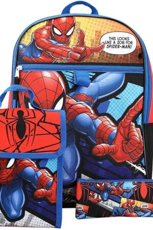 BIOWORLD Men's Spider-Man Backpack Set Blue One Size
