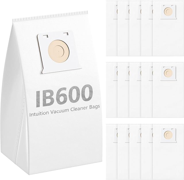 16Pack IB600 HEPA Vacuum Bags for Kenmore Intuition Upright Vacuum Cleaner BU4022, BU4020, BU4018, BU4050, BU3040,White