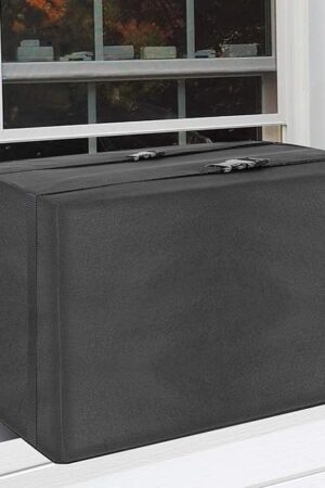 Aozzy Air Conditioner Covers for Window Units Ac Cover for Outside Unit Winter Outdoor Heavy Duty Waterproof Insulation Defender with Adjustable Straps 17" W x 12" D x 13" H Inches