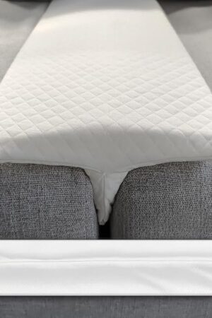 12""X76"" Bed Bridge Twin to King Bed Converter Kit, Bed Gap Pad Combine Twin Beds to King Mattress Bed Bridge Connector for Adjustable Bed with Washable Cover(76in×12in), White