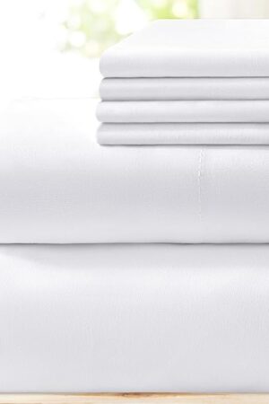 BYSURE Super Soft Cooling Sheets Set with Deep Pockets, Wrinkle & Fade Resistant