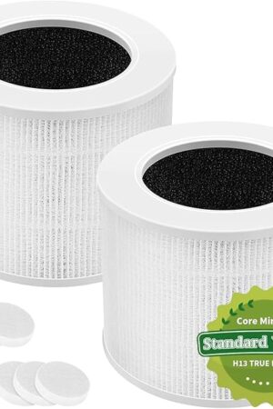 Core Mini Replacement Filter for LEVOIT Air Purifier, 3-in-1 H13 Grade Post Filters Compatible with LEVOIT Air Purifier Core Mini-P, Part No. Core Mini-RF, Mini Filter Replacement 2 Pack