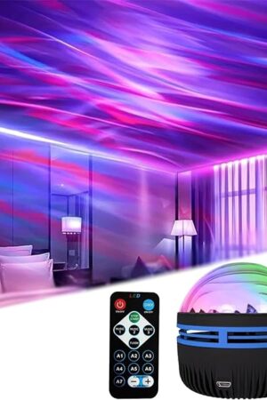 2 in 1 Northern Lights and Ocean Wave Projector with 14 Effects of Galaxy Light for Game Rooms, Parties, Light Projector for Bedroom, led Light Projector for Room Home Decorations