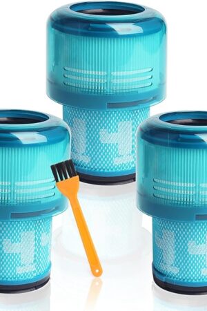3-Pack Blue Replacement Filters for Dyson V15 Detect, V15 Detect+, V11 Torque Drive, V11 Animal, and SV14 Cordless Stick Vacuum Cleaner