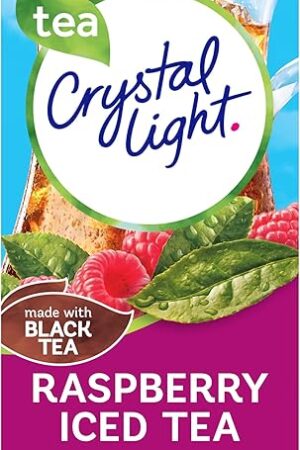 Crystal Light Sugar-Free Raspberry Iced Tea Naturally Flavored Powdered Drink Mix 6 Count Pitcher Packets