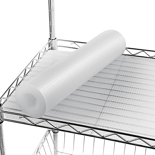 Shelf Liner for Wire Shelving. 18x197'', Easy to Cut. Thick/Waterproof/Non-Slip Non-Adhesive Stain-Proof for Clear Liner/Kitchen/Cabinet/Drawer