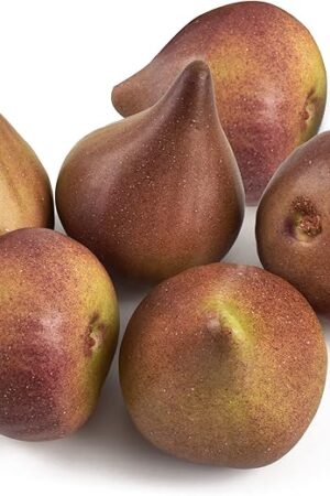 6pcs Artificial Fig Lifelike Simulation Fig Fake Fruit for Home Kitchen Cabinet Decoration Photography Props Table Decoration
