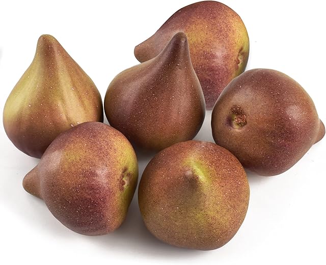 6pcs Artificial Fig Lifelike Simulation Fig Fake Fruit for Home Kitchen Cabinet Decoration Photography Props Table Decoration